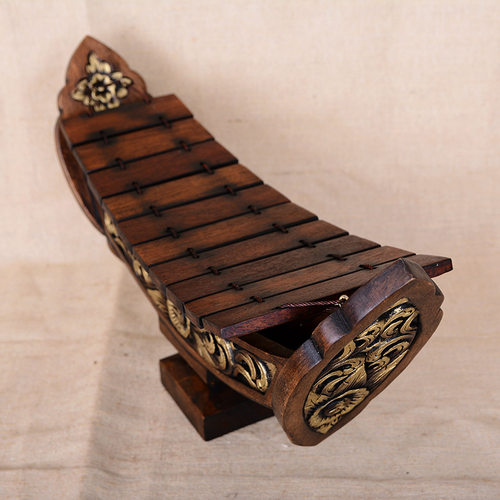 泰国工艺品 东南亚家居饰品摆设复古木船型雕花木雕摆件 木琴