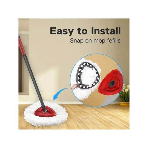 2 Mop Replace Heads, 1 Mop Base and 1 Mop Scrub Brush Set fo