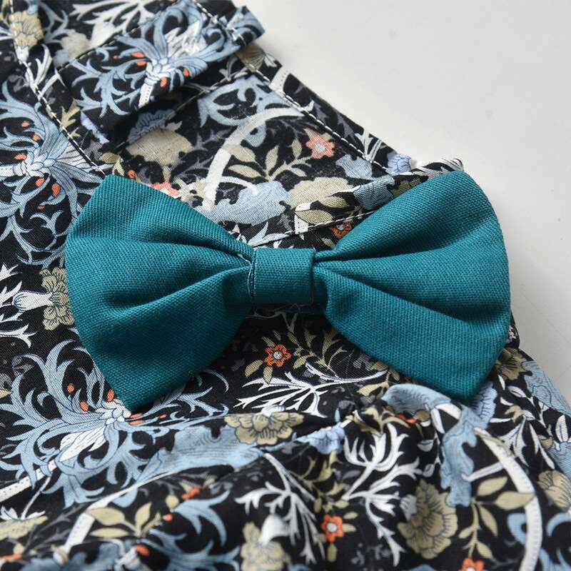 Childrens Skirt Summer Girls Flower Bubble Short-sleeved O图片
