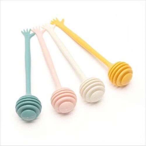 Honey Dipper Stick Plastic Wooden Honey Jar Spoons Stirrer