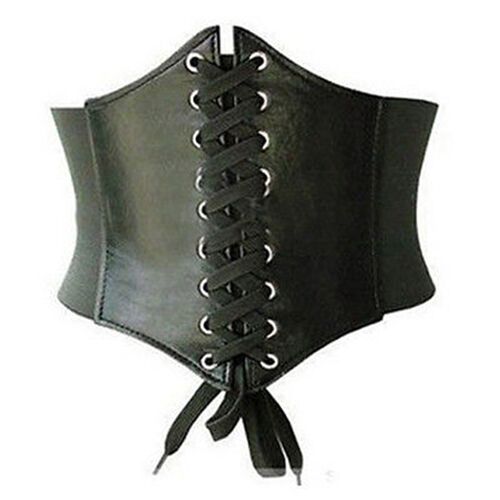 Fashion Women Elastic Extra Wide TIGHT Corset Tie High Waist