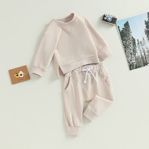 gren 0-3Years Toddler Baby Boys Fall Outfits Solid Color Cre