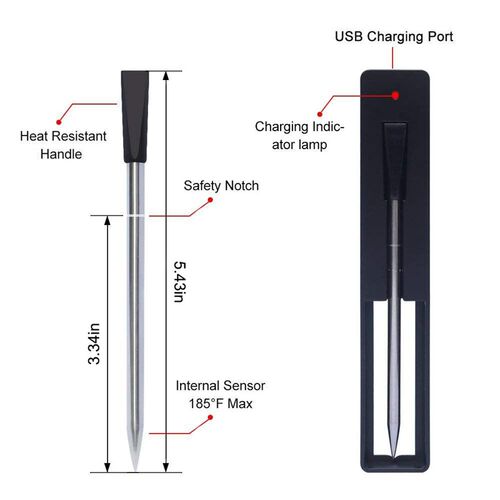 Digital Probe Meat Thermometer Kitchen Wireless Cooking Bbq