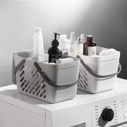 Handheld shower basket, student dormitory storage basket, ba