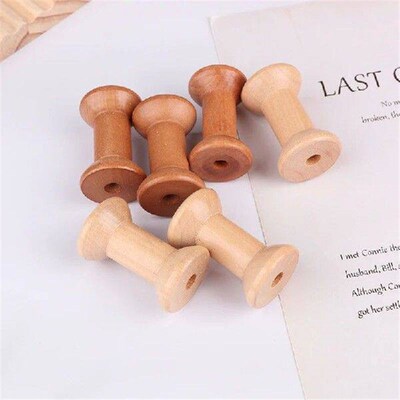3pcs Wooden Bobbins Vintage Sewing Spools Wooden Spools