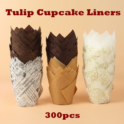 Tulip Cupcake Liners Parchment Paper Baking Cups Muffin