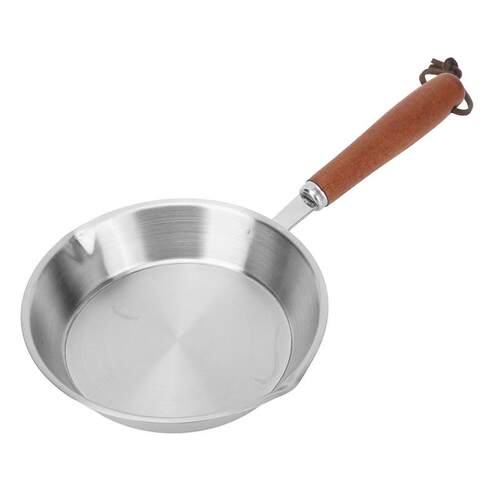 Kitchen Frying Pan Stainless Steel Egg Pan with Ergonomic Ha