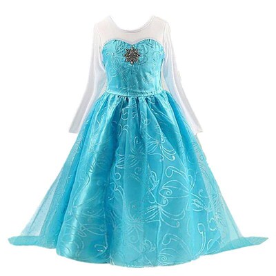 Elsa Costume for Girls 2024 White Sequin Carnival Party Kids