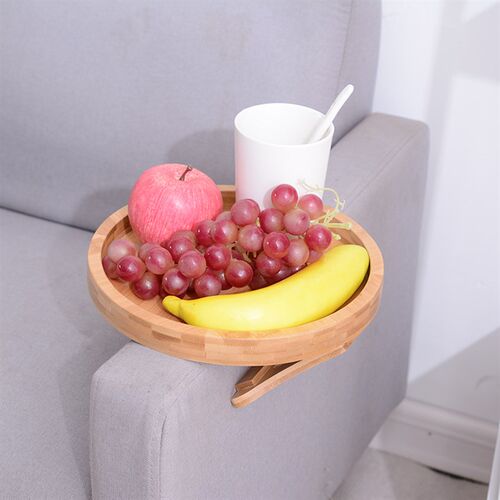 沙发托盘桌Sofa Tray Table沙发扶手零食收纳架木质工艺品