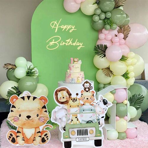 70cm Big Jungle Animal Party Stand Ornament Safari Happy Bir