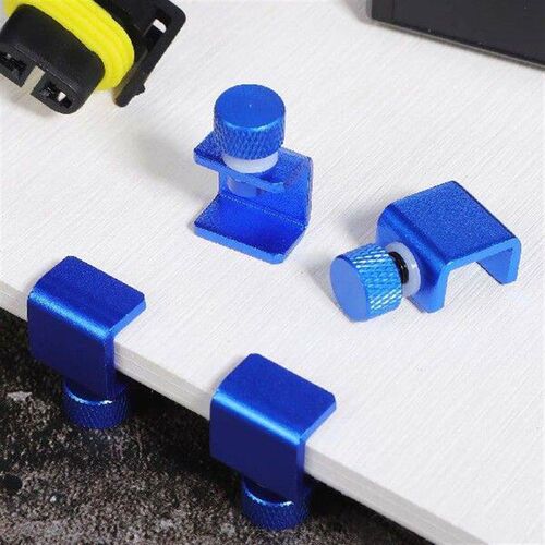 4 Pcs Blue Aluminum 3d Printer Glass Clamps Adjustable Bed