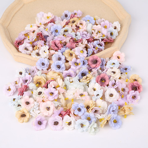 30Pcs 3cm Multicolor Daisy Flower Heads Mini Silk Artificial