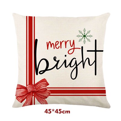 Christmas Pillow Covers 18x18 Set of 4 Farmhouse Decoration