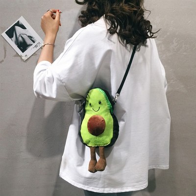 Girls CrossBody Cartoon Fruit Bag Plush Shoulder Over Bags S