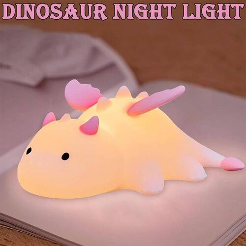 Dragon Night Light for Kids, Rechargeable 7 Colors Silicone