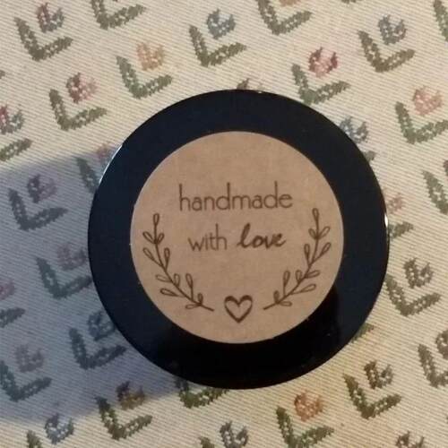 100-500pcs 1inch Vintage Kraft Paper Handmade With Love ers
