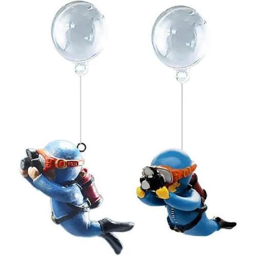 2 Pcs Diver Ornaments Fish Tank Aquarium Decoration