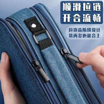 6 Colors Simplicity Canvas Pencil Case Large Capacity Big