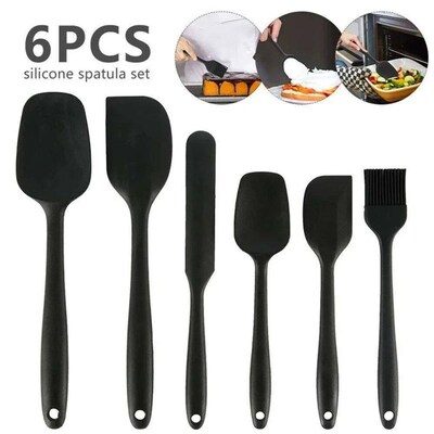 6Pcs Silicone Spatula Set Food Grade Non Stick Heat Resistan