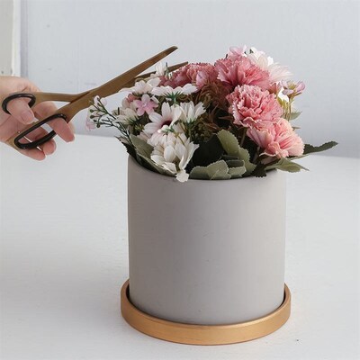 Nordic ceramic flowerpot marBbled ins Round flower pot 花盆