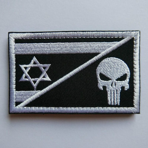 1pcs Embroidery Israel Flag Brassard Tactical Patch Cloth Pu