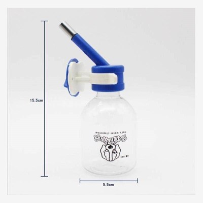 Pet dog drinking water bottle hanging kettle dog cage