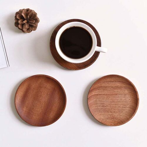 4 Shapes Wooden Serving Trays Wooden Plate Storage Tray Tea