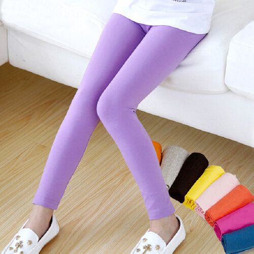 Girl Pants Soft Elastic Modal Cotton Kids Leggings Candy Col