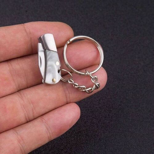 New Mini Fold Knife Keychains Portable Acrylic Small Blade P