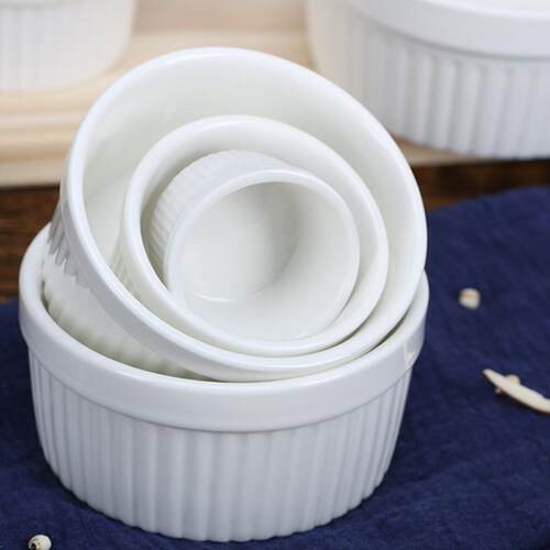 Souffle baking bowl ceramic pudding cup oven baking cup des