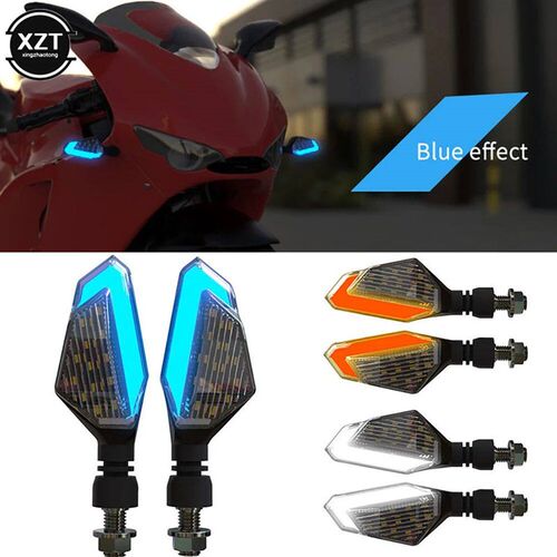 2Pcs Motorcycle LED Turn Signal Lamps Left Right Signals Day