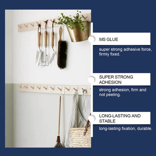 JUE FISH No-Nail Adhesive for Home Use - Suitable for Wood,