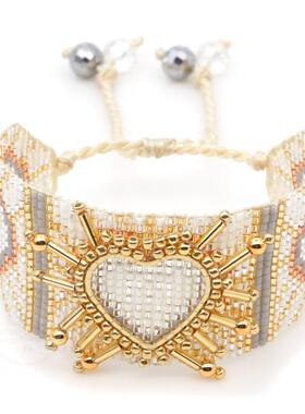 。Rice Bead Brlet Bohemian pure handmade beaded multi-layer