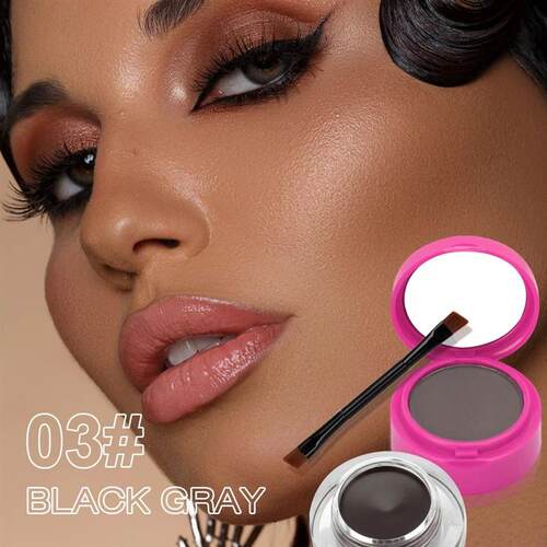 Double Layers Eyeliner Gel Eyebrow Powder Makeup Palette wit