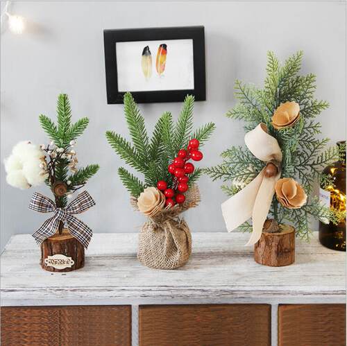 Christmas decoration 25cm Christmas mini tree ornaments desk