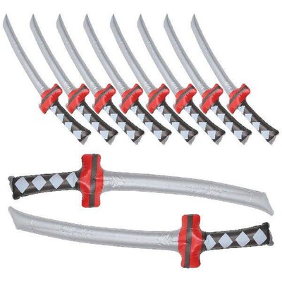 10 Pcs Inflatable Samurai Swords Pirate Childrens Toy