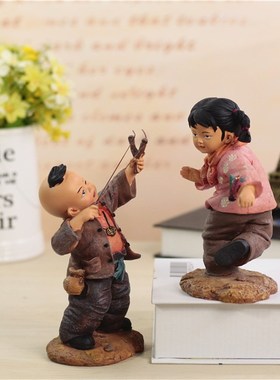 白头偕老老头老太创意家居树脂摆件迷你树脂小夜灯装饰品工艺品