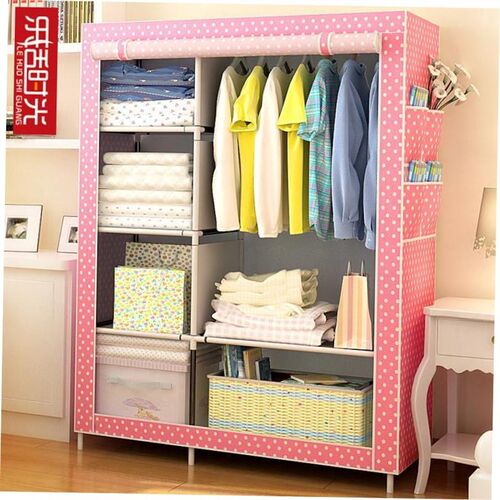 Simple wardrobe clothes closet storage cabinet 简易柜无纺布