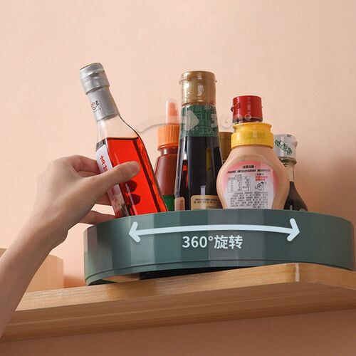 Swivel storage and kitchen tray storage container spice jar