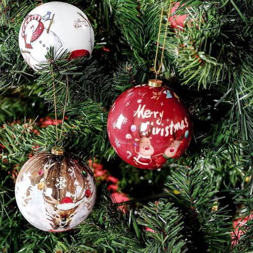 21 Styles Foam Christmas Balls Xmas Tree Hanging Ball Orname
