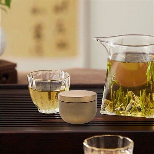 6pcs Tinplate Tea Durable Sealed Containers Coffee Ground