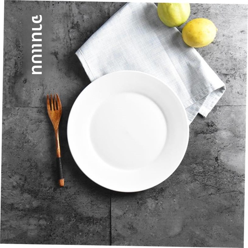 Steak plate white ceramic Western food plate plates set 盘子 - 实物图