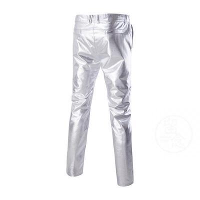 Mens fashion small suit suit personalized bronzing fabric