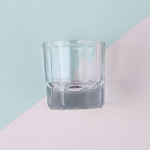 Crystal Glass Powder Liquid Nail Cup Dappen Dish Lid Bowl Cu