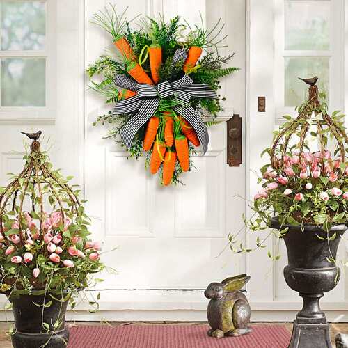 Easter garland radish window pendant festival plant rattan d