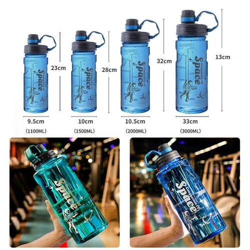 1.1/1.5/2/ 3L Large Capacity Water Bottle with Filter BPA Fr