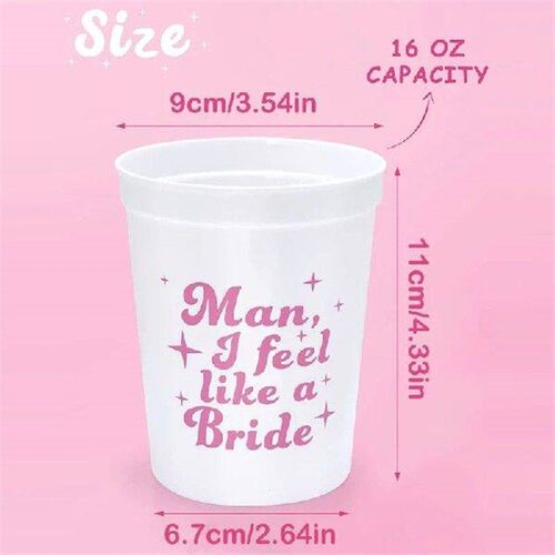 1/5pcs Bachelorette Party Team Bride Plastic Drinking Cups