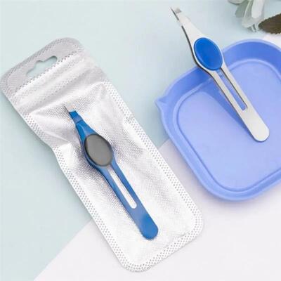 Professional Stainless Steel Eyebrow Tweezer Hair Beauty Fin