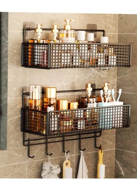 shelf bathroom wall toiletries finishing storage rack