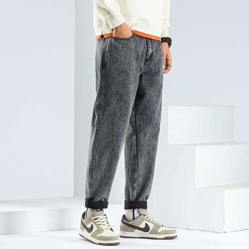 Autumn and Winter New Loose Harlan Jeans Simple Fashion Deni